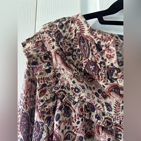 Cleobella Samara Ruffle Blouse Top - Organic Cotton - Picture 11 of 11